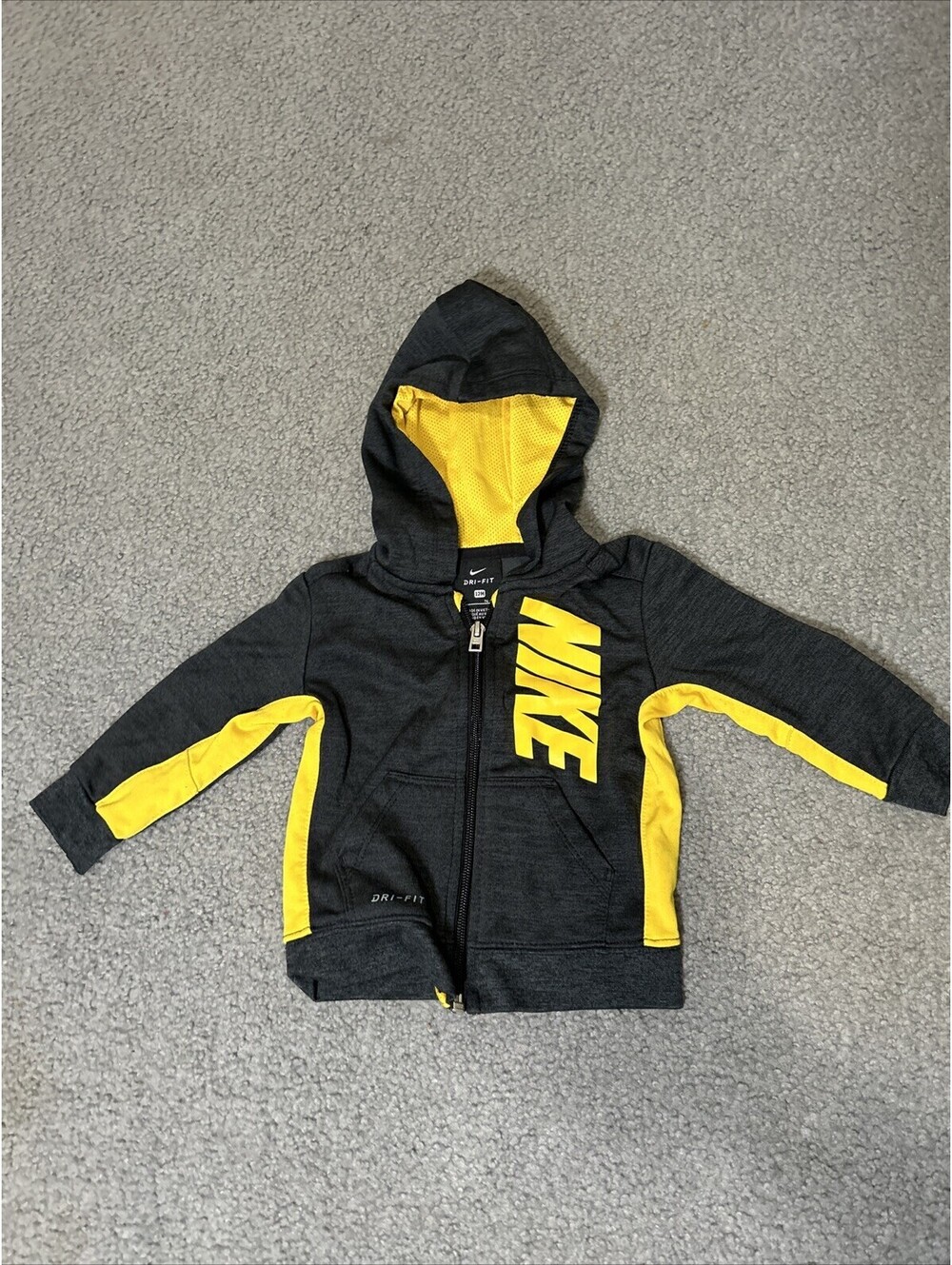 Zippered jacket Kids NIKE | DRI-FIT | Colors:Black, Yellow | Size :12mo |74-800M